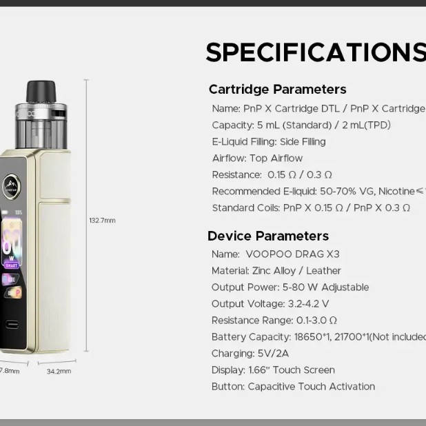 Voopoo Drag X3 Vape Pod Kit Moss Green