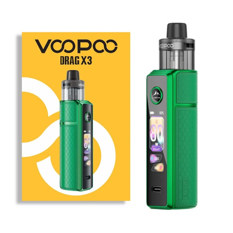 Voopoo Drag X3 Vape Pod Kit Moss Green